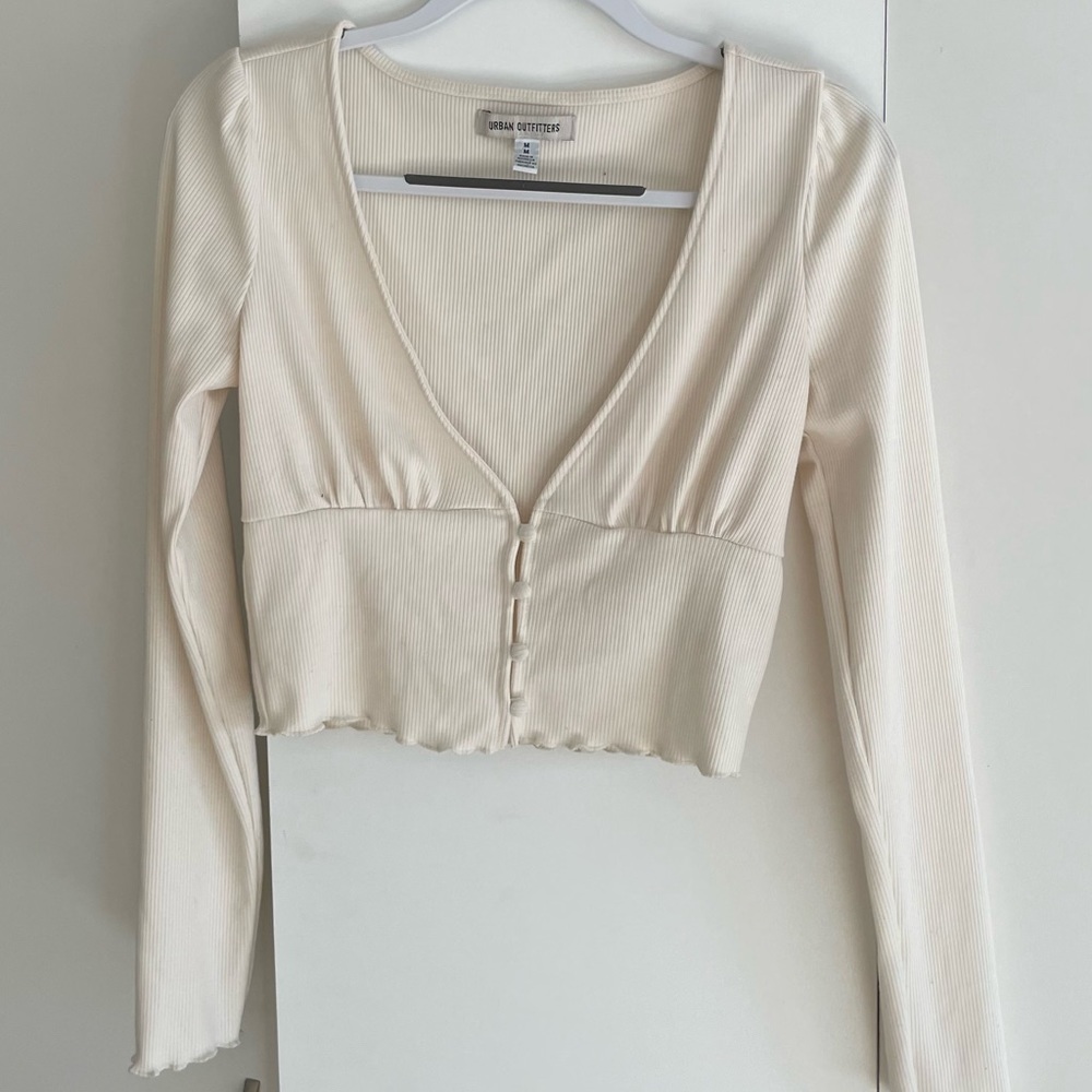 Uo Ruby Button-Up Cropped Top - Like New - image 1